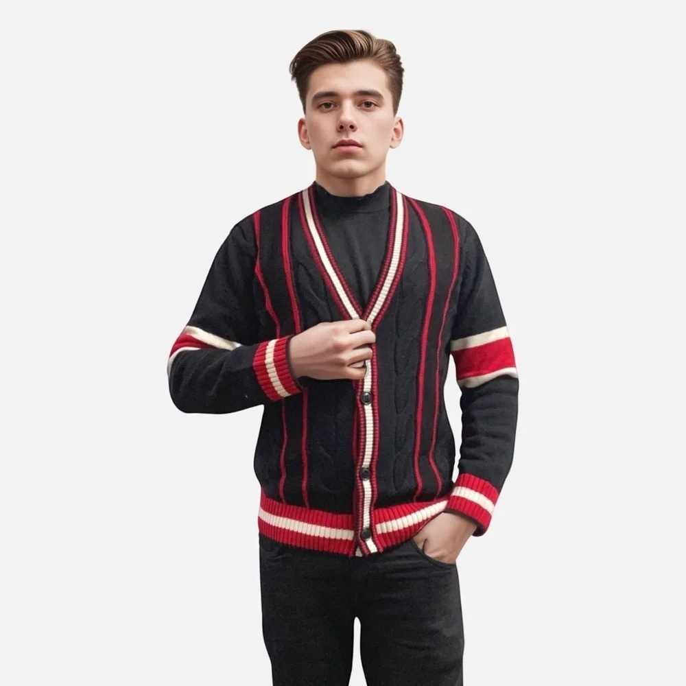 Inserch Black Cardigan Sweater